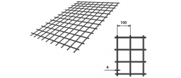 Сетка сварная (дорожная) 100х100х4мм 1,5х2м купить с доставкой в Рузе
